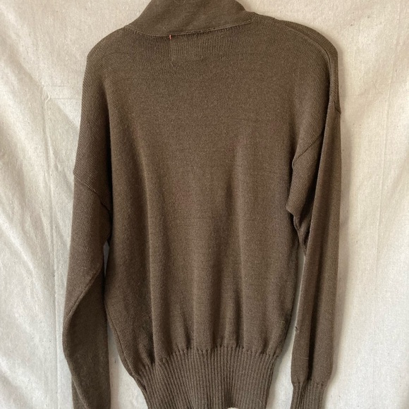 Men's Brown Button-Up Sweater - Picture 2 of 3